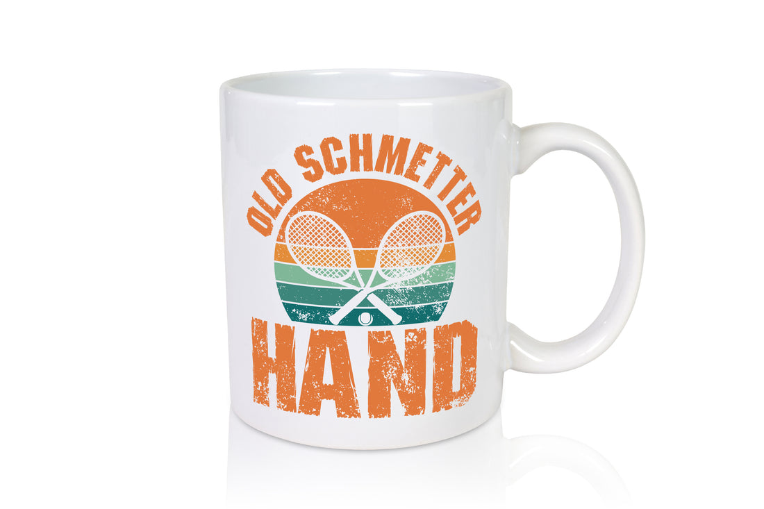 Old Schmetter Hand | Tennis Spieler | Sport - Tasse Weiß - Kaffeetasse / Geschenk / Familie